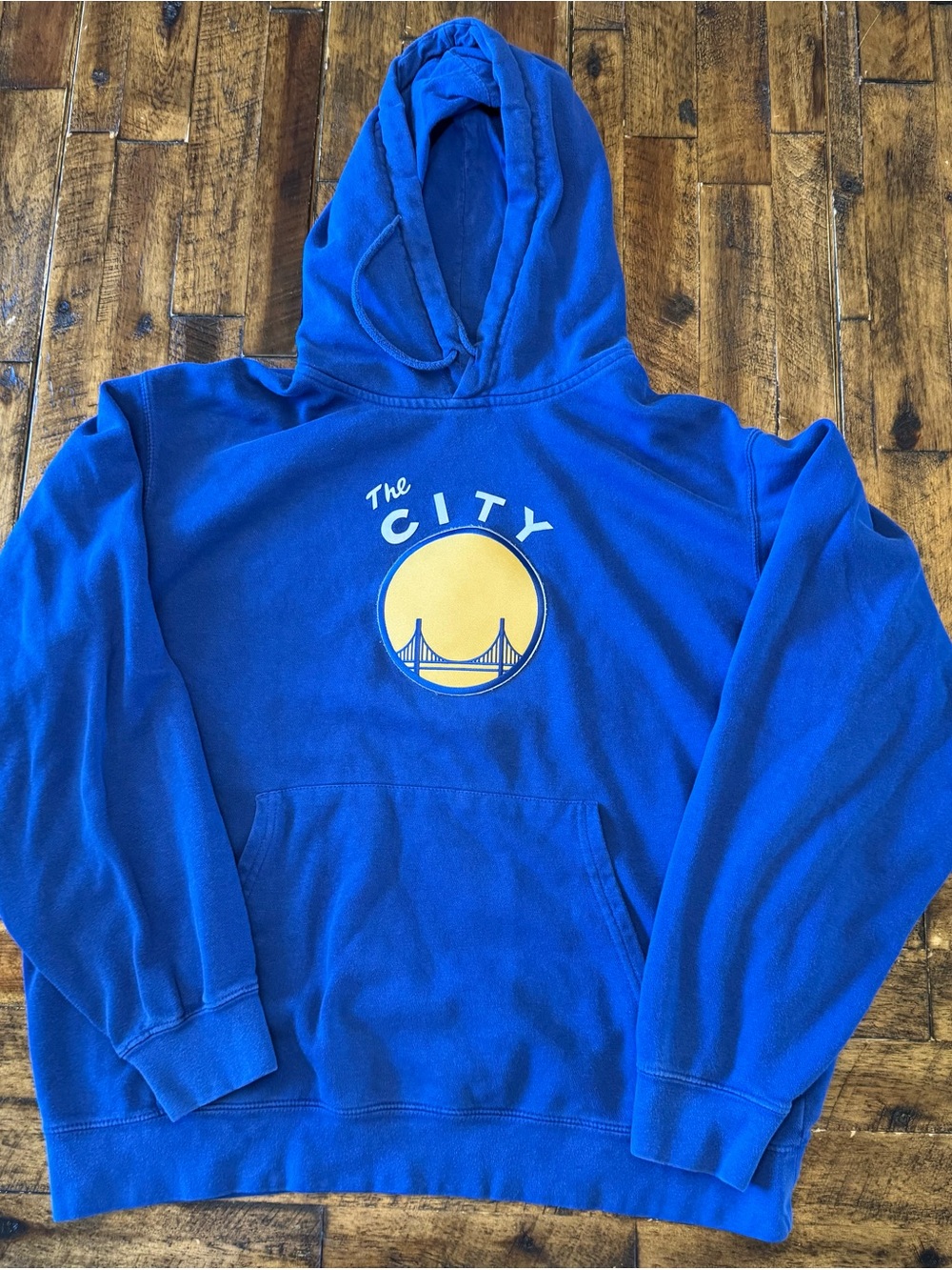 NBA Hardwood Classics Blue Hoodie with Gold Trim Label